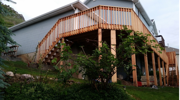 North Ogden Redwood Deck — Ogden Handyman
