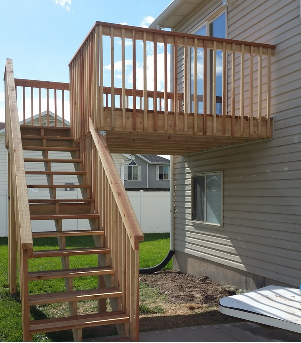 Woods Cross Redwood Deck — Ogden Handyman, Ogden UT